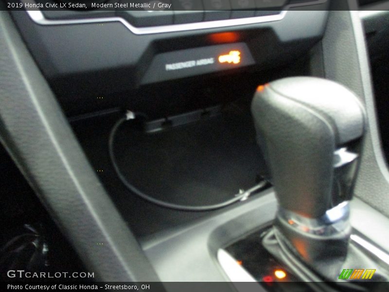 Modern Steel Metallic / Gray 2019 Honda Civic LX Sedan