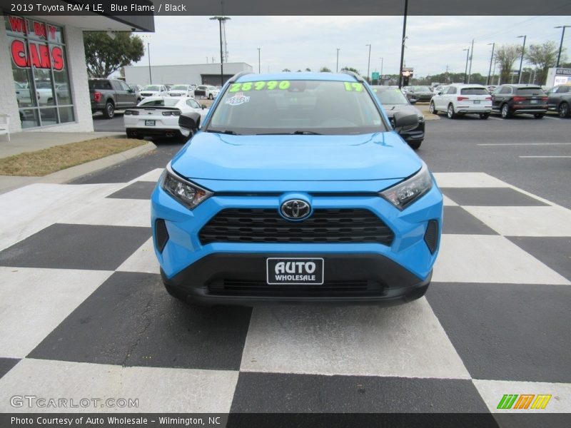 Blue Flame / Black 2019 Toyota RAV4 LE