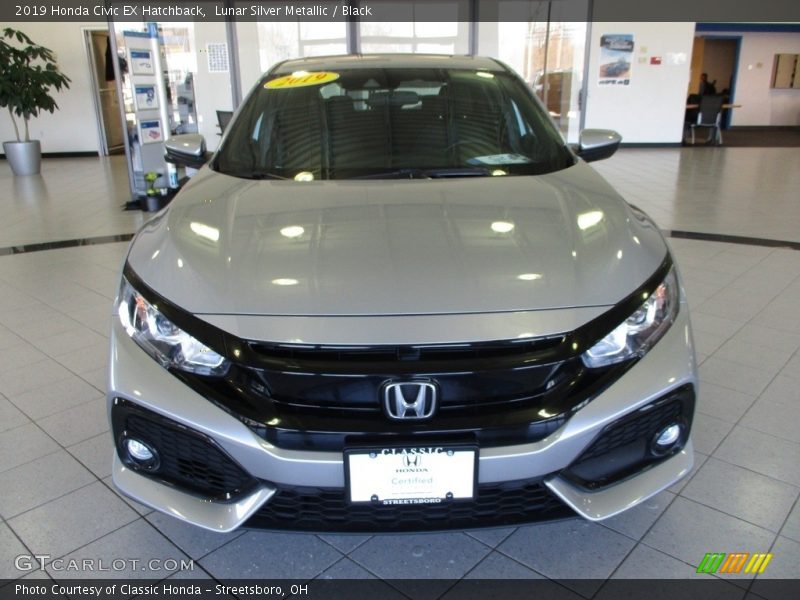 Lunar Silver Metallic / Black 2019 Honda Civic EX Hatchback