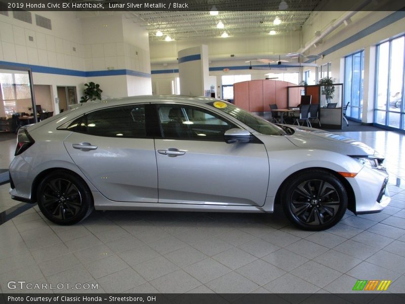 Lunar Silver Metallic / Black 2019 Honda Civic EX Hatchback