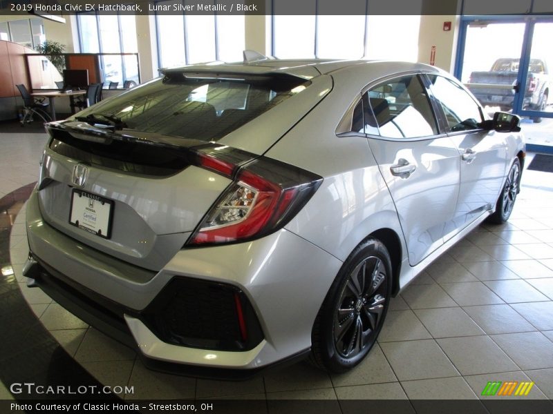 Lunar Silver Metallic / Black 2019 Honda Civic EX Hatchback