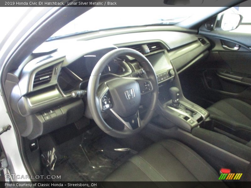 Lunar Silver Metallic / Black 2019 Honda Civic EX Hatchback