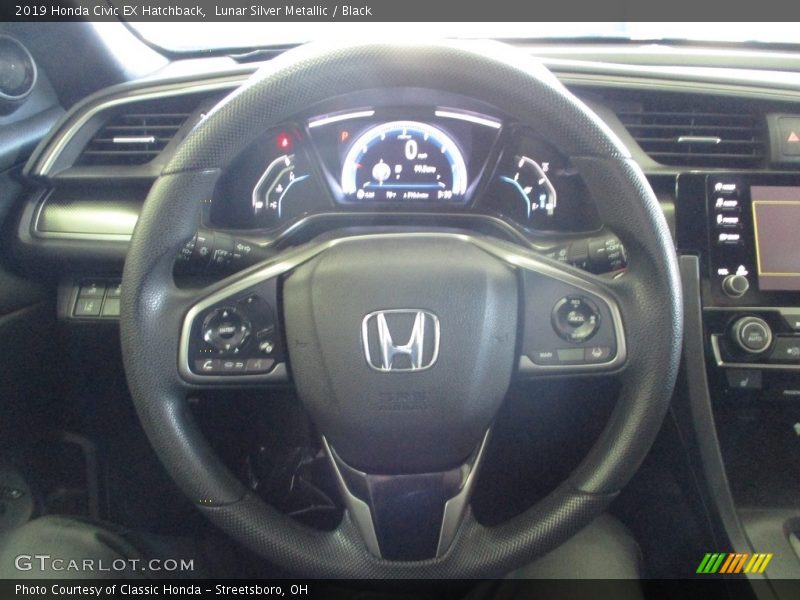 Lunar Silver Metallic / Black 2019 Honda Civic EX Hatchback