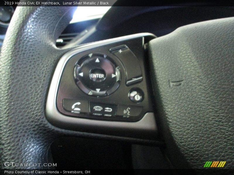 Lunar Silver Metallic / Black 2019 Honda Civic EX Hatchback