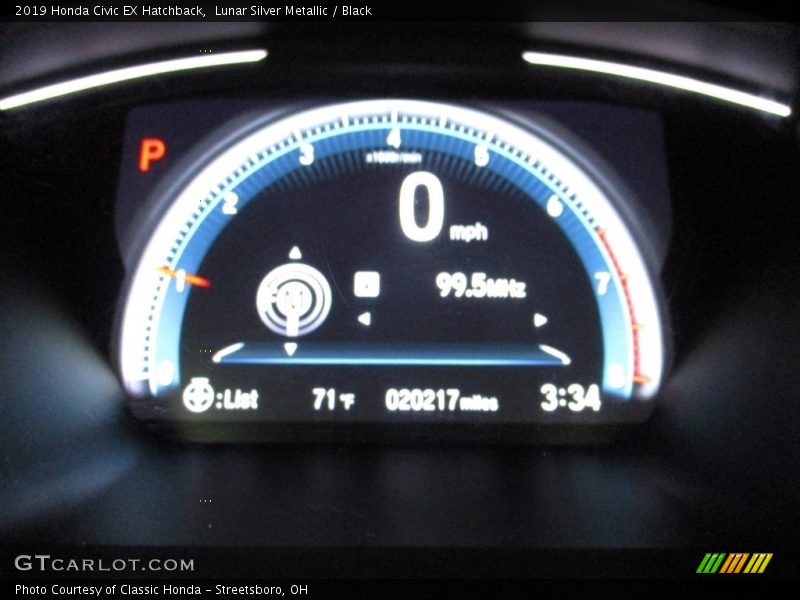 Lunar Silver Metallic / Black 2019 Honda Civic EX Hatchback