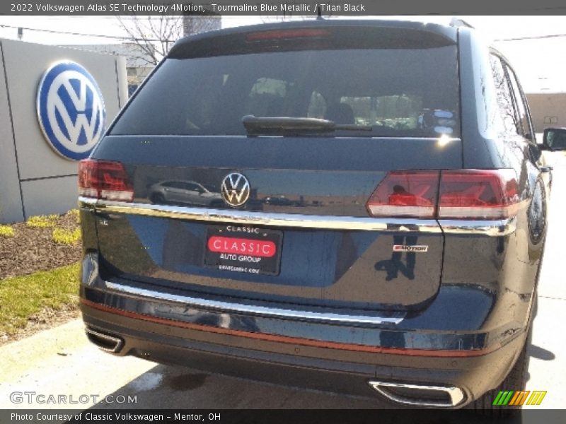 Tourmaline Blue Metallic / Titan Black 2022 Volkswagen Atlas SE Technology 4Motion