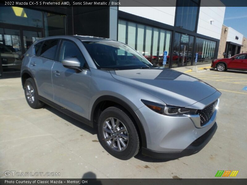 Sonic Silver Metallic / Black 2022 Mazda CX-5 S Preferred AWD