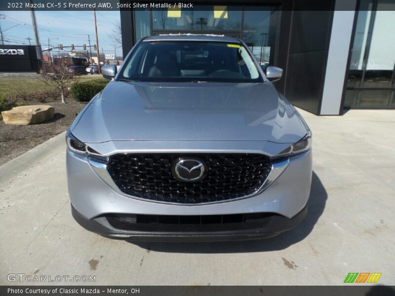 Sonic Silver Metallic / Black 2022 Mazda CX-5 S Preferred AWD