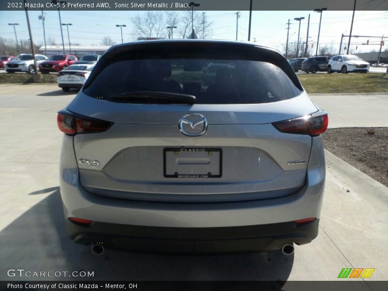 Sonic Silver Metallic / Black 2022 Mazda CX-5 S Preferred AWD