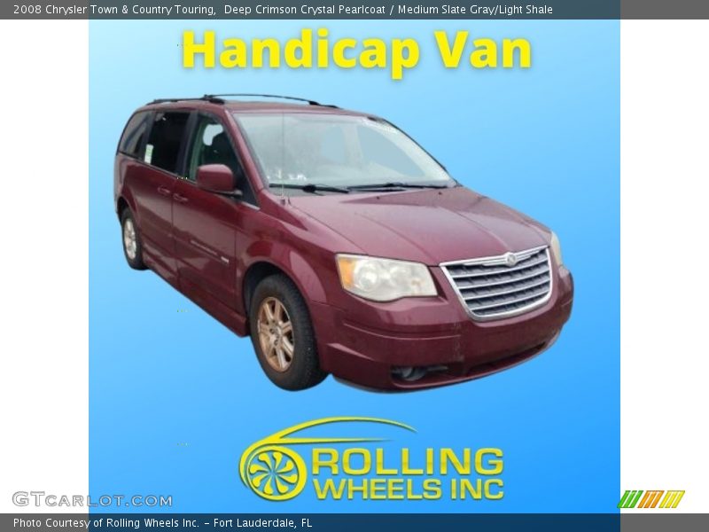 Deep Crimson Crystal Pearlcoat / Medium Slate Gray/Light Shale 2008 Chrysler Town & Country Touring