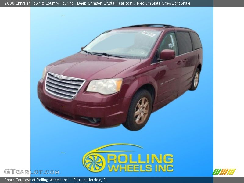 Deep Crimson Crystal Pearlcoat / Medium Slate Gray/Light Shale 2008 Chrysler Town & Country Touring