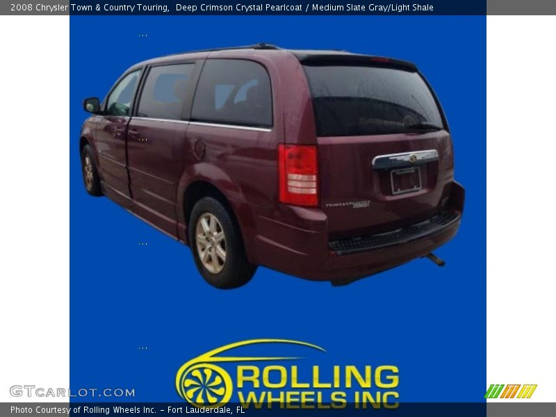 Deep Crimson Crystal Pearlcoat / Medium Slate Gray/Light Shale 2008 Chrysler Town & Country Touring