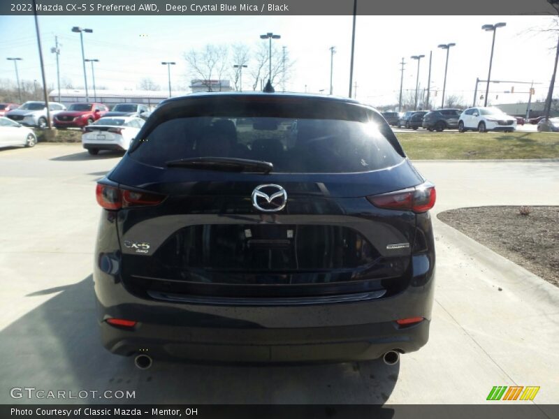 Deep Crystal Blue Mica / Black 2022 Mazda CX-5 S Preferred AWD
