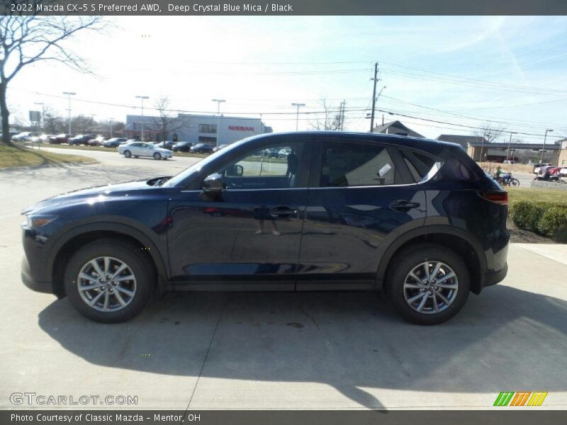 Deep Crystal Blue Mica / Black 2022 Mazda CX-5 S Preferred AWD