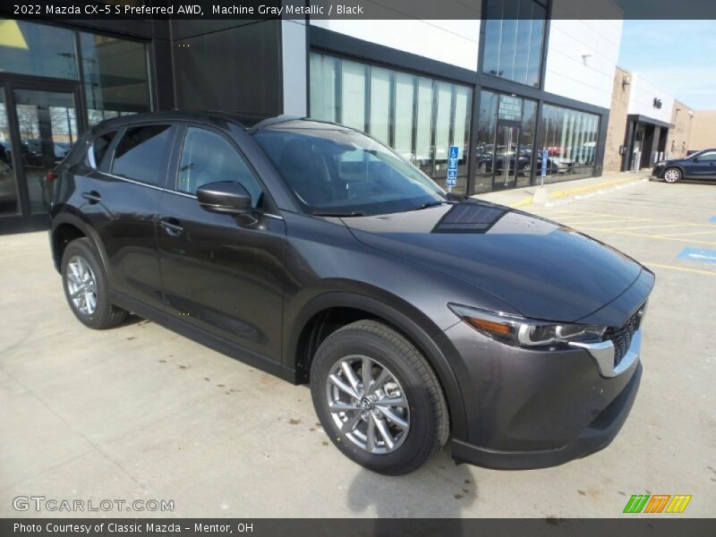 Machine Gray Metallic / Black 2022 Mazda CX-5 S Preferred AWD