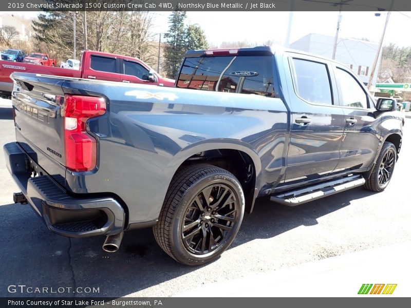 Northsky Blue Metallic / Jet Black 2019 Chevrolet Silverado 1500 Custom Crew Cab 4WD