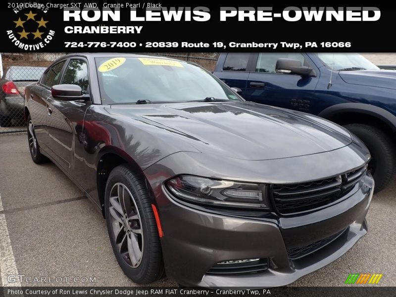 Granite Pearl / Black 2019 Dodge Charger SXT AWD