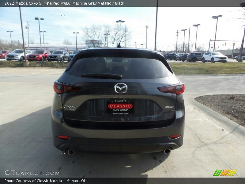 Machine Gray Metallic / Black 2022 Mazda CX-5 S Preferred AWD