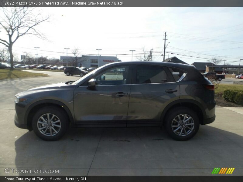 Machine Gray Metallic / Black 2022 Mazda CX-5 S Preferred AWD