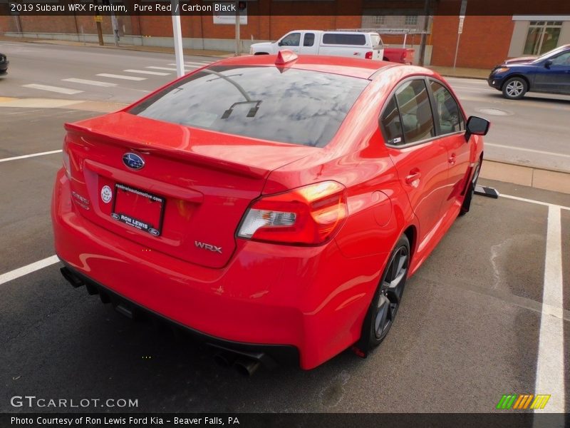 Pure Red / Carbon Black 2019 Subaru WRX Premium