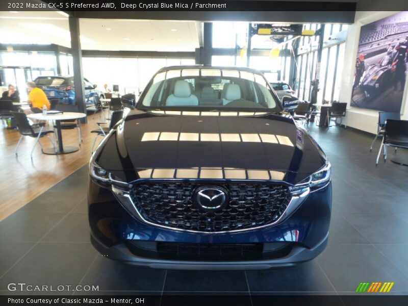 Deep Crystal Blue Mica / Parchment 2022 Mazda CX-5 S Preferred AWD