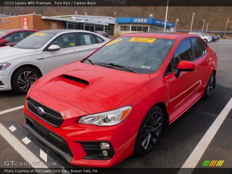 Pure Red / Carbon Black 2019 Subaru WRX Premium