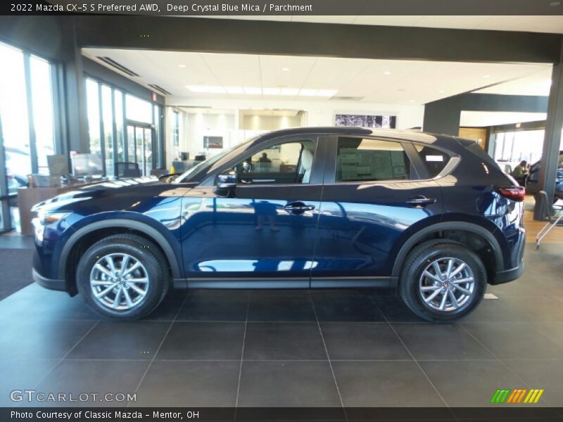 Deep Crystal Blue Mica / Parchment 2022 Mazda CX-5 S Preferred AWD
