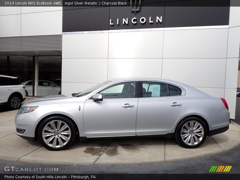Ingot Silver Metallic / Charcoal Black 2014 Lincoln MKS EcoBoost AWD