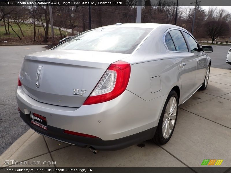 Ingot Silver Metallic / Charcoal Black 2014 Lincoln MKS EcoBoost AWD