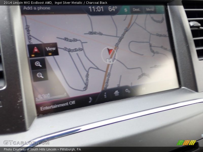 Ingot Silver Metallic / Charcoal Black 2014 Lincoln MKS EcoBoost AWD