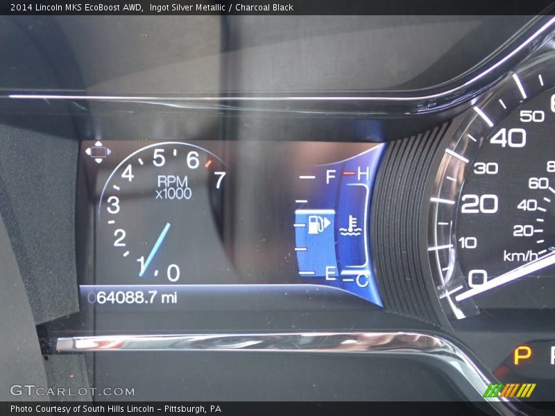 Ingot Silver Metallic / Charcoal Black 2014 Lincoln MKS EcoBoost AWD