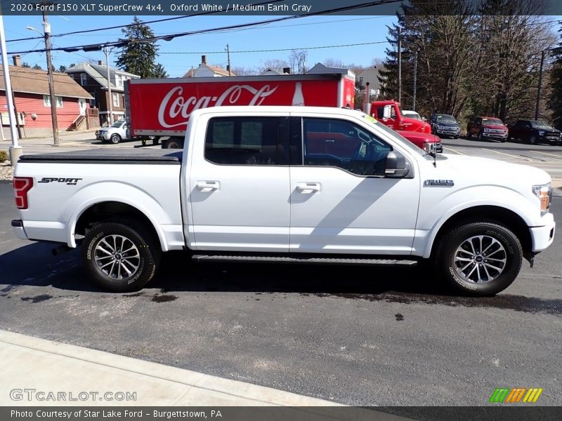 Oxford White / Medium Earth Gray 2020 Ford F150 XLT SuperCrew 4x4