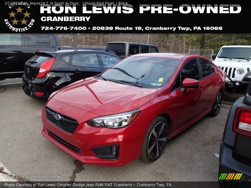 Lithium Red Pearl / Black 2019 Subaru Impreza 2.0i Sport 4-Door