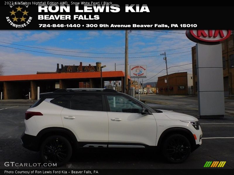 Snow White Pearl / Black 2022 Kia Seltos Nightfall Edition AWD