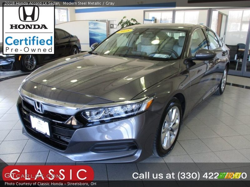 Modern Steel Metallic / Gray 2018 Honda Accord LX Sedan