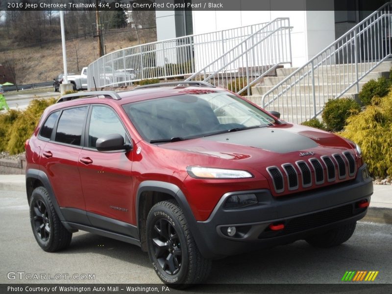 Deep Cherry Red Crystal Pearl / Black 2016 Jeep Cherokee Trailhawk 4x4