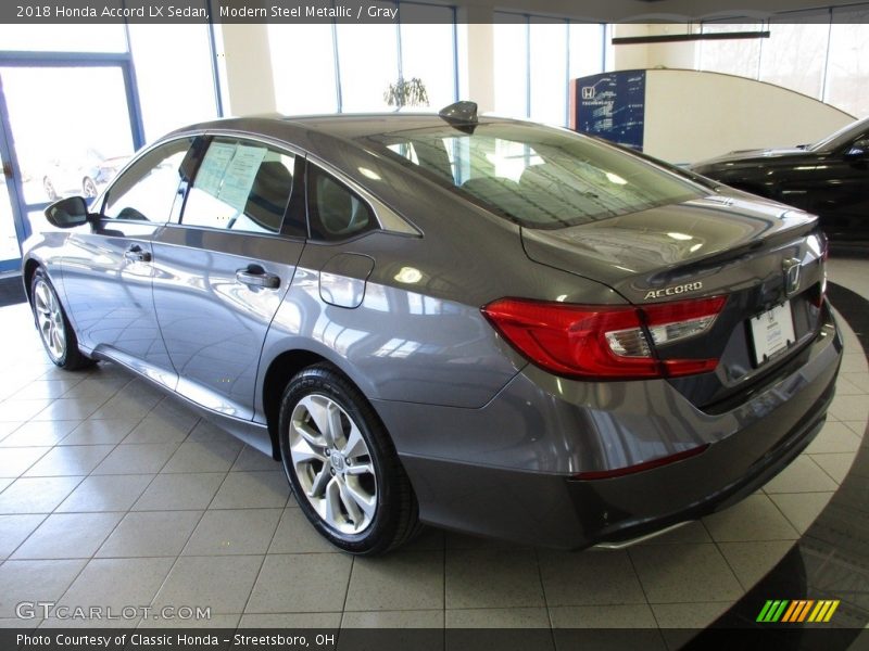 Modern Steel Metallic / Gray 2018 Honda Accord LX Sedan