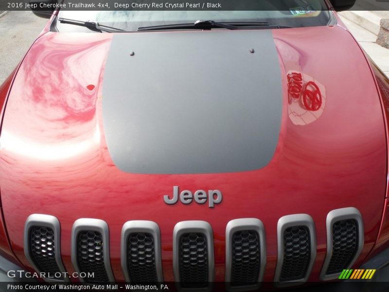 Deep Cherry Red Crystal Pearl / Black 2016 Jeep Cherokee Trailhawk 4x4