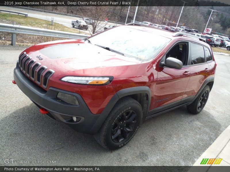 Deep Cherry Red Crystal Pearl / Black 2016 Jeep Cherokee Trailhawk 4x4