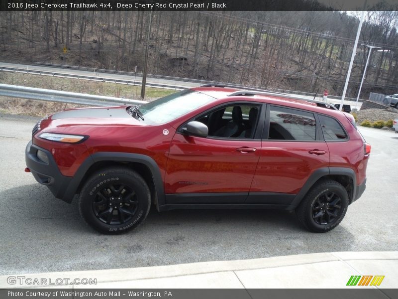 Deep Cherry Red Crystal Pearl / Black 2016 Jeep Cherokee Trailhawk 4x4