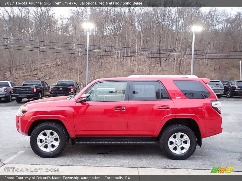 Barcelona Red Metallic / Sand Beige 2017 Toyota 4Runner SR5 Premium 4x4