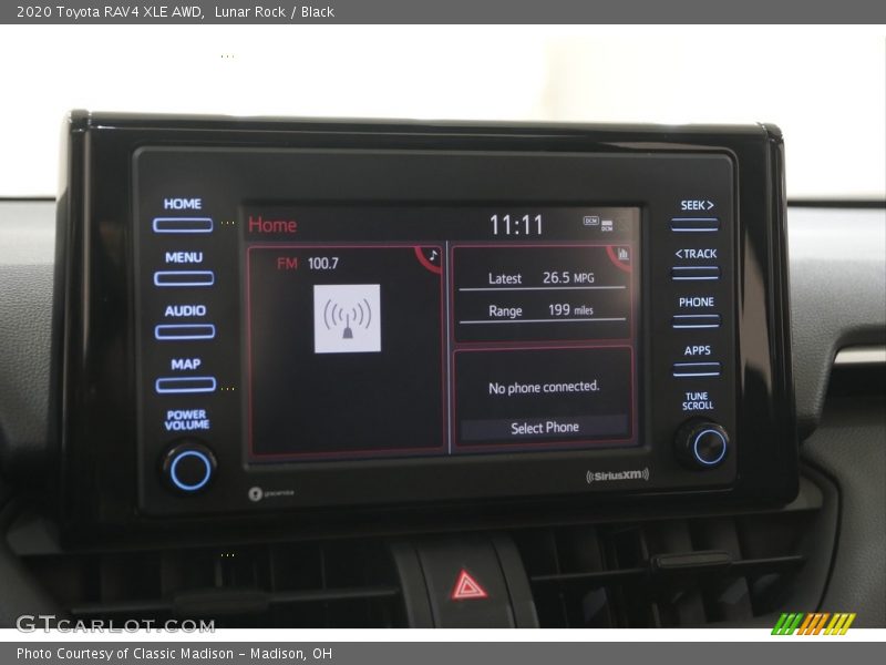 Lunar Rock / Black 2020 Toyota RAV4 XLE AWD