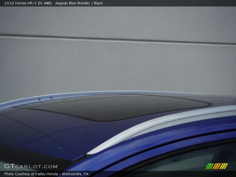 Aegean Blue Metallic / Black 2019 Honda HR-V EX AWD