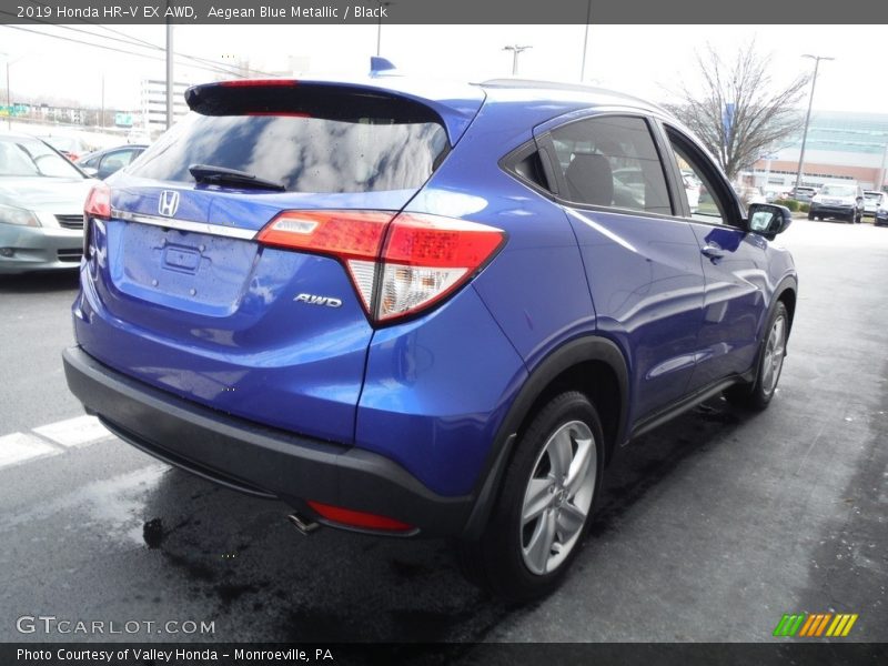 Aegean Blue Metallic / Black 2019 Honda HR-V EX AWD