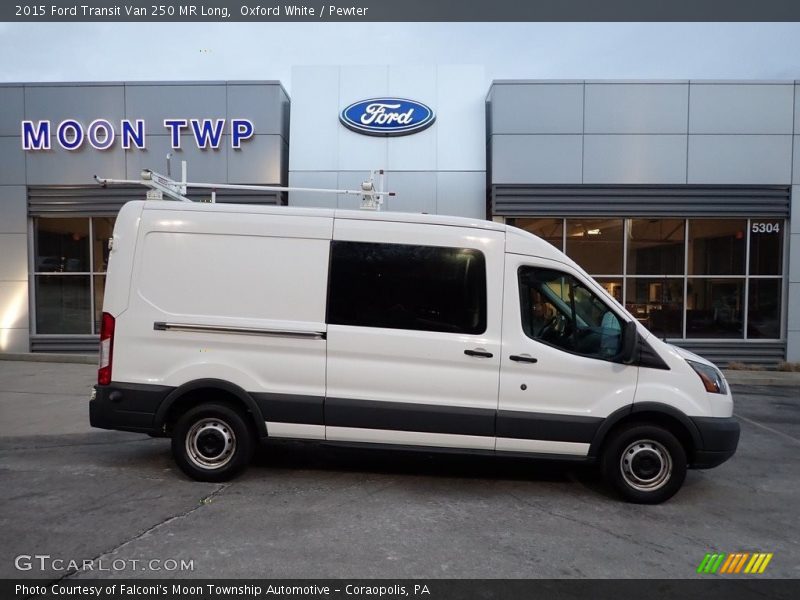 Oxford White / Pewter 2015 Ford Transit Van 250 MR Long