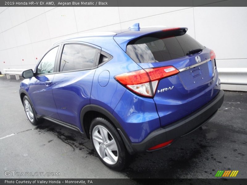 Aegean Blue Metallic / Black 2019 Honda HR-V EX AWD