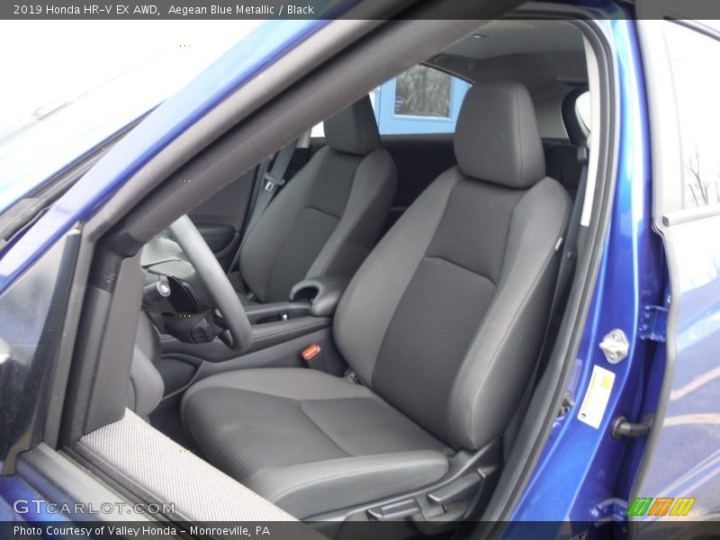 Aegean Blue Metallic / Black 2019 Honda HR-V EX AWD