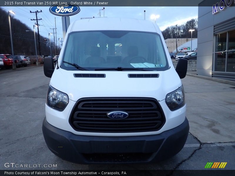 Oxford White / Pewter 2015 Ford Transit Van 250 MR Long