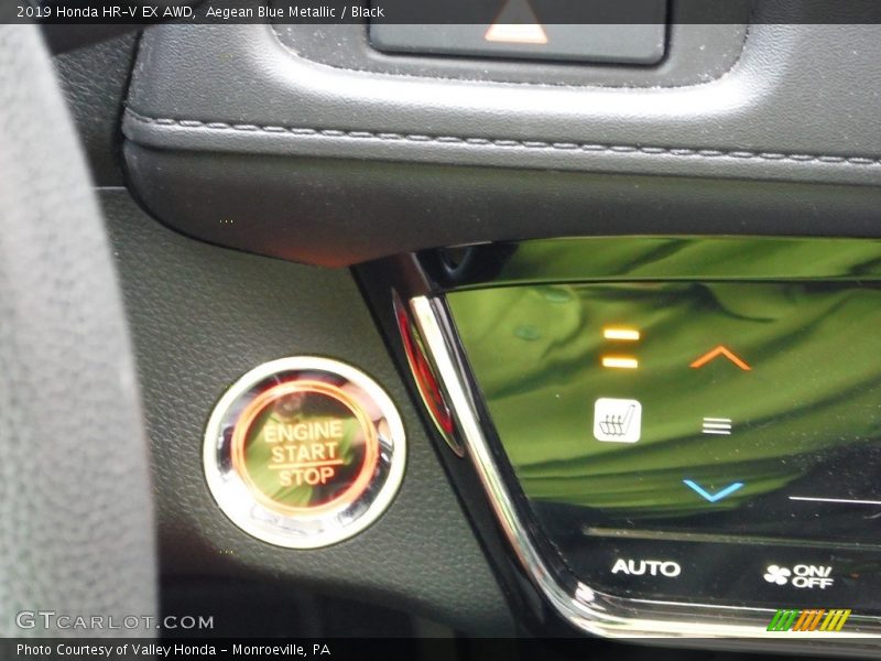 Aegean Blue Metallic / Black 2019 Honda HR-V EX AWD