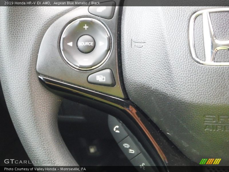 Aegean Blue Metallic / Black 2019 Honda HR-V EX AWD